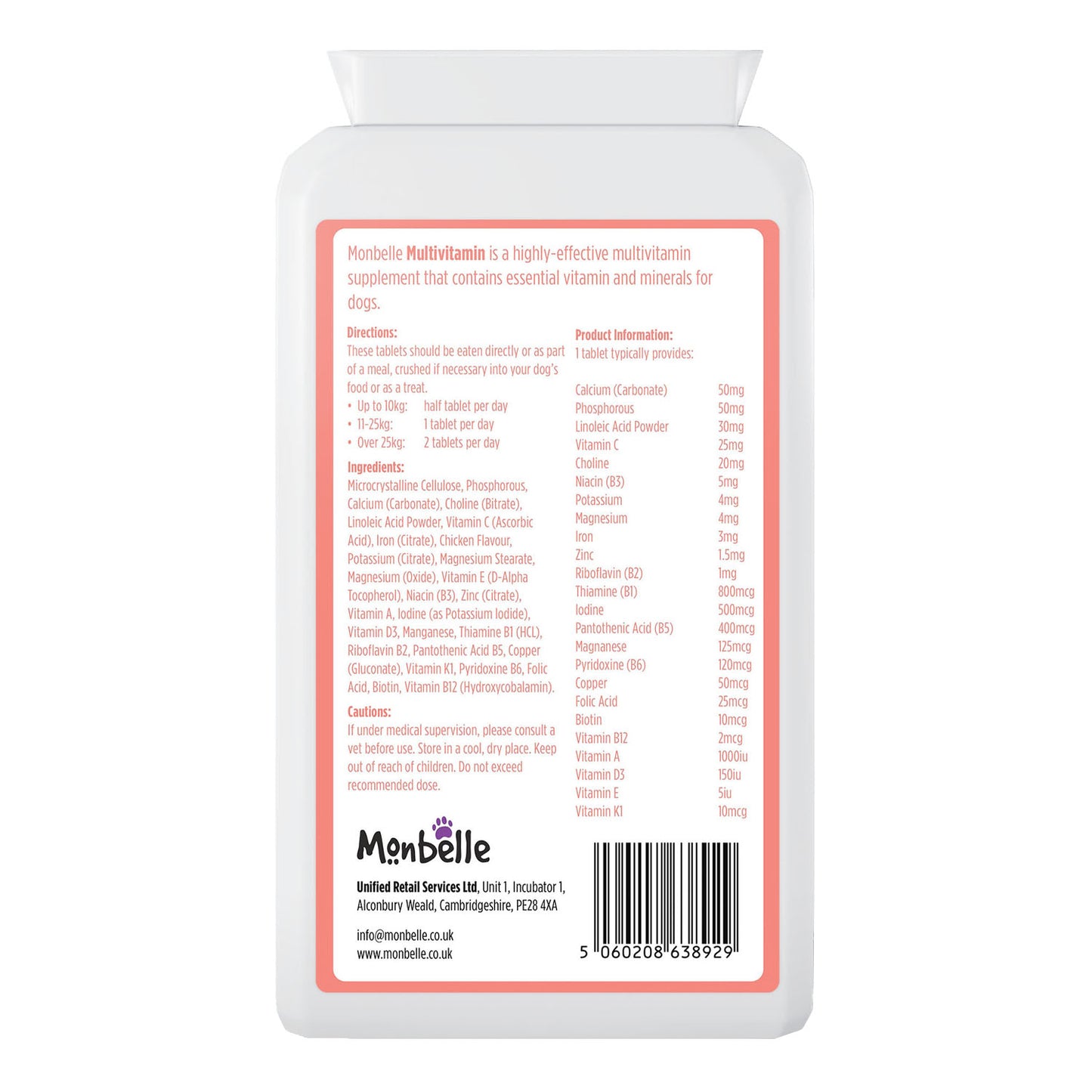Multivitamin Supplement for Dogs, Chewable Tablets